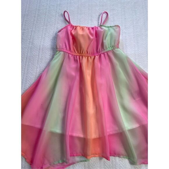 H&M Girl’s 2T Asymmetric Chiffon Strappy MIDI Dress - Picture 3 of 10